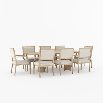 Winslow Solid Wood Oval Dining Table Set with Upholstered Chairs