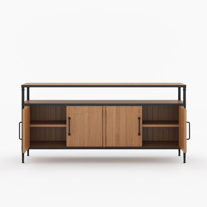 Miami Solid Wood &amp; Iron Sideboard Buffet Console