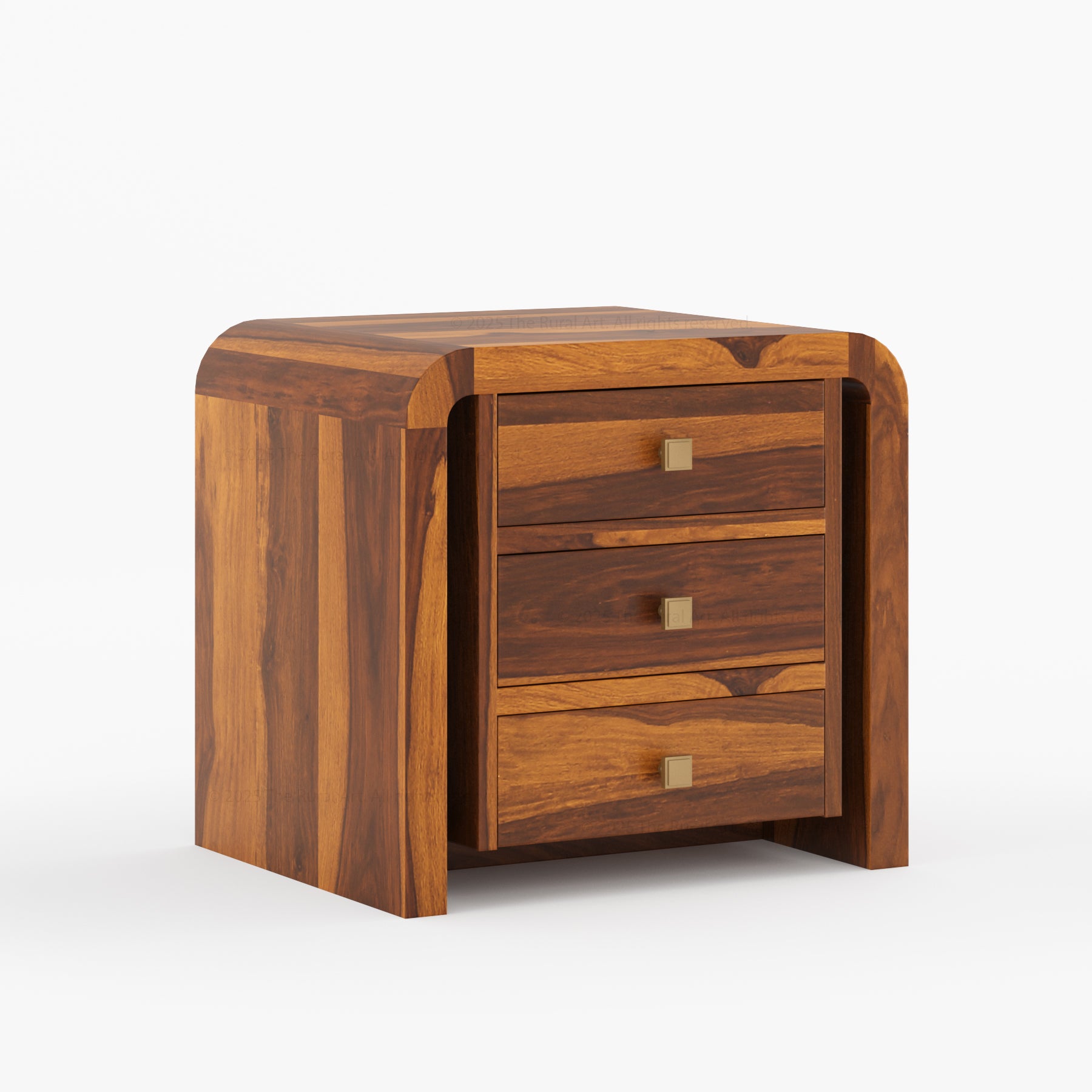 Stockton Solid Wood Nightstand With Three Drawers