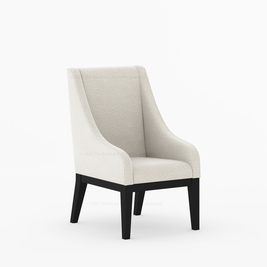 Phoenix Upholstered Dining Armchair With Bouclé Fabric