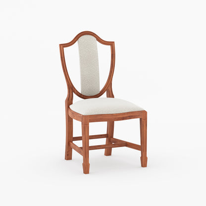 Bisbee Solid Wood Upholstered Dining Chair with Sculpted Open Back