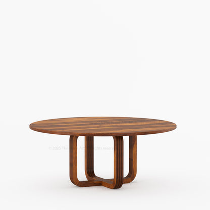 Marysville Pedestal Dining Table with Sculptural Curved-Leg Base