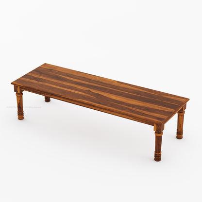 Indiana Traditional Solid Wood Rectangular Dining Table with Turned Fluted Legs
