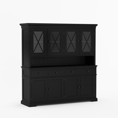 Sherman Solid Wood Buffet with Hutch China Display Cabinet