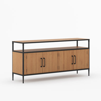 Miami Solid Wood &amp; Iron Sideboard Buffet Console