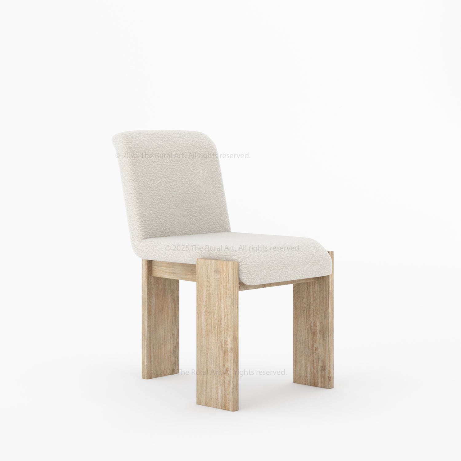 Marion Curved Boucle Upholstered Dining Chair