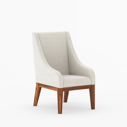 Phoenix Upholstered Dining Armchair With Bouclé Fabric