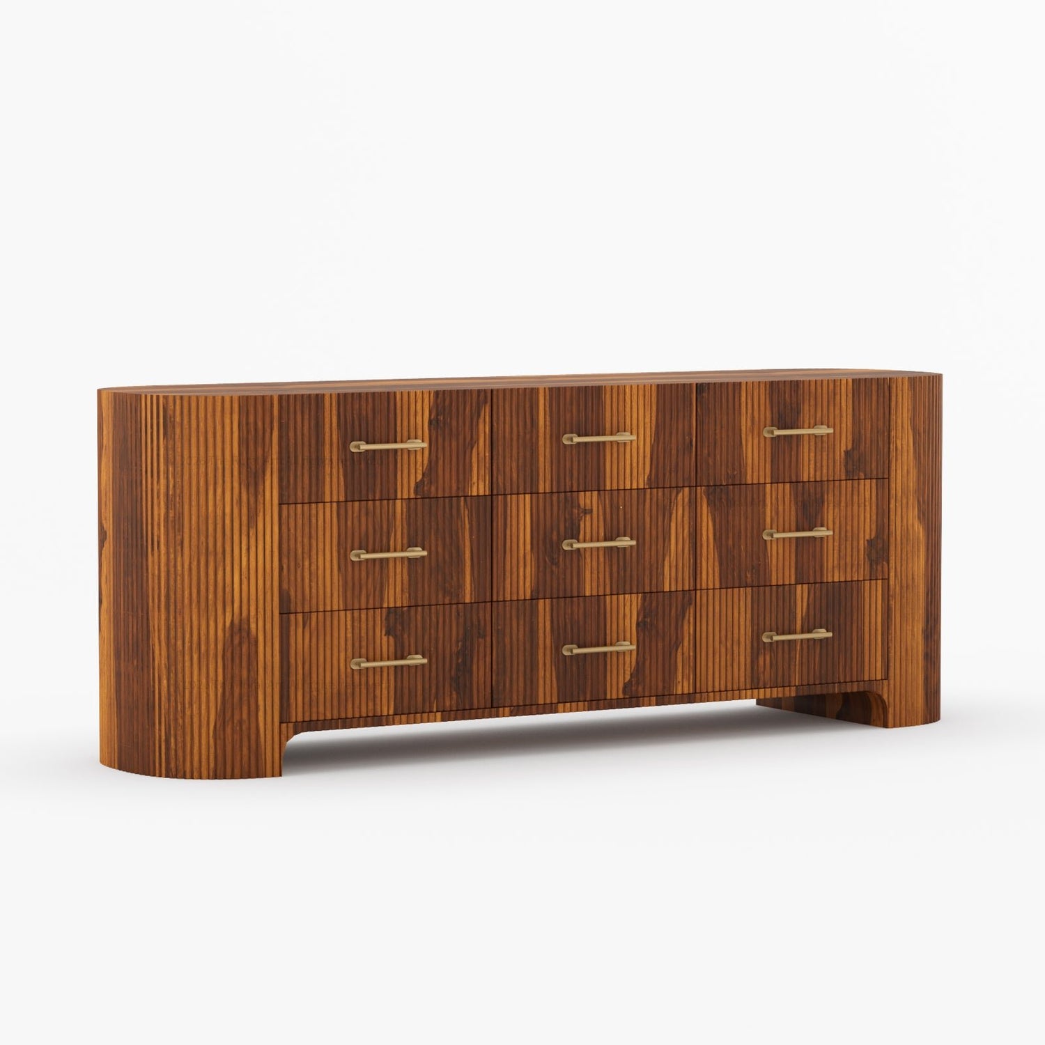 Bartow Fluted Solid Wood Dresser – 5, 6, 7 &amp; 9 Drawer Storage Chest