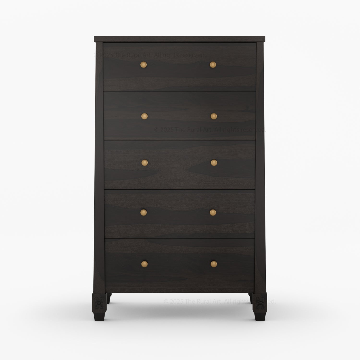 Dothan Solid Wood Dresser with Carved Floral Legs