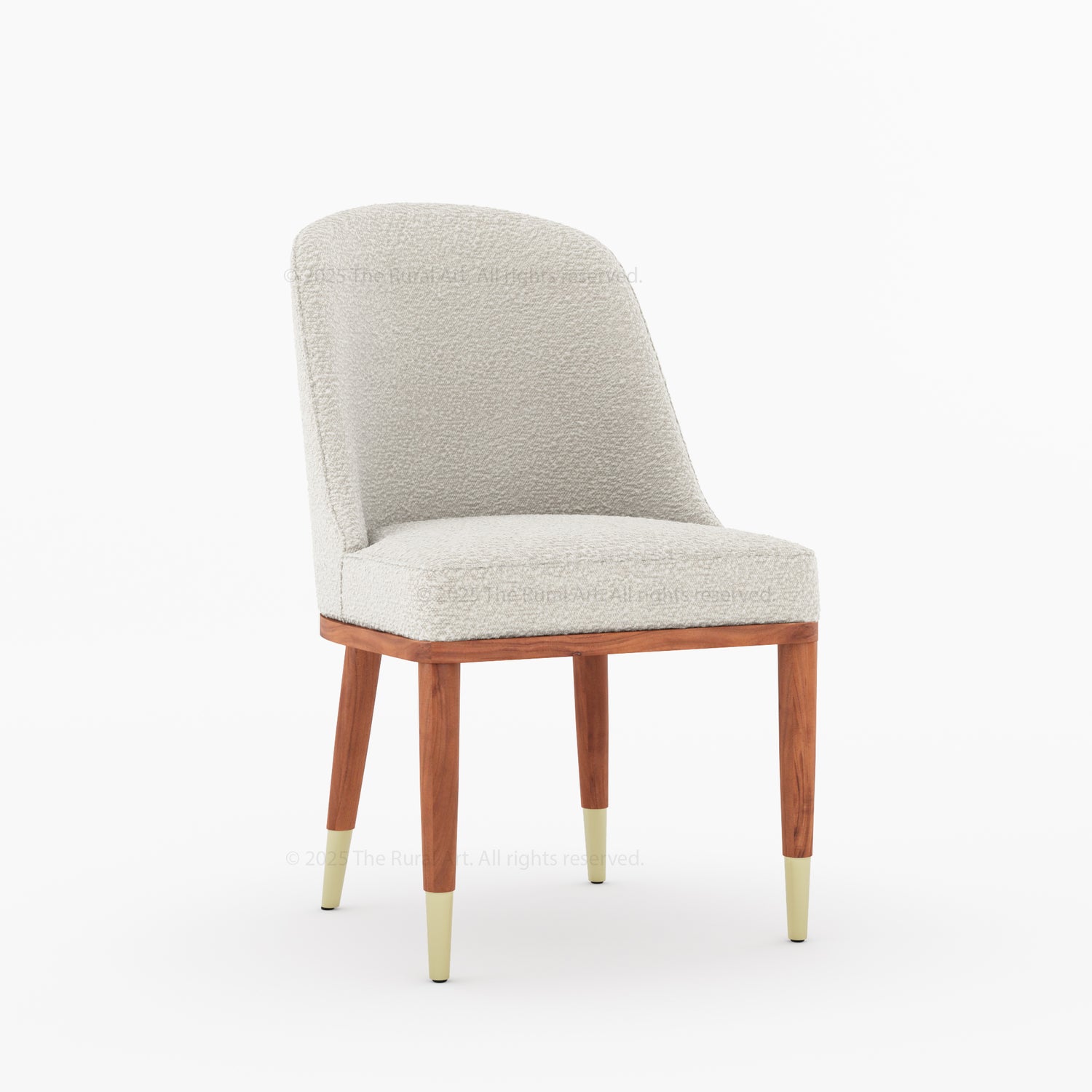 Connersville Upholstered Dining Chair with Brass-Tip Detailing