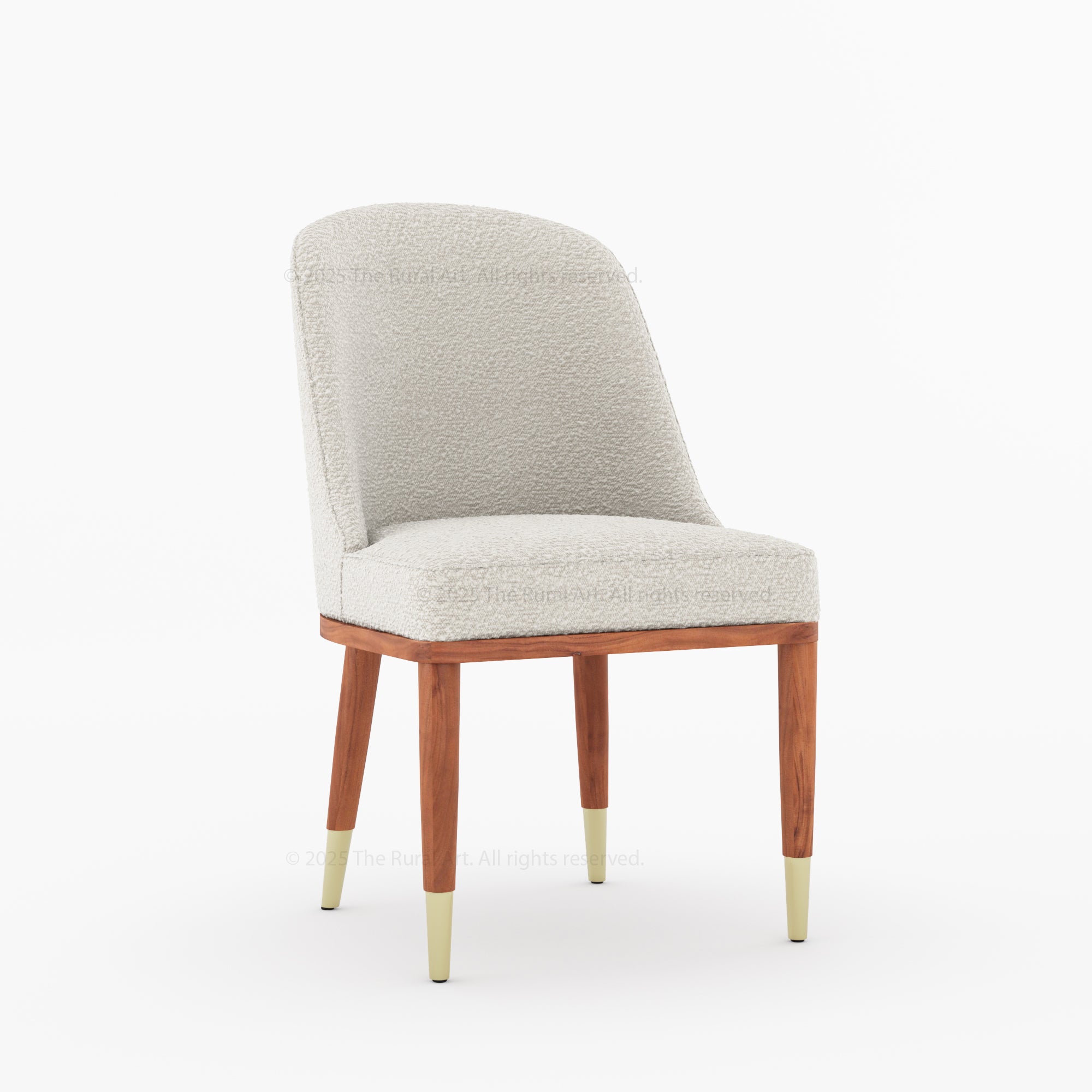 Connersville Upholstered Dining Chair with Brass-Tip Detailing