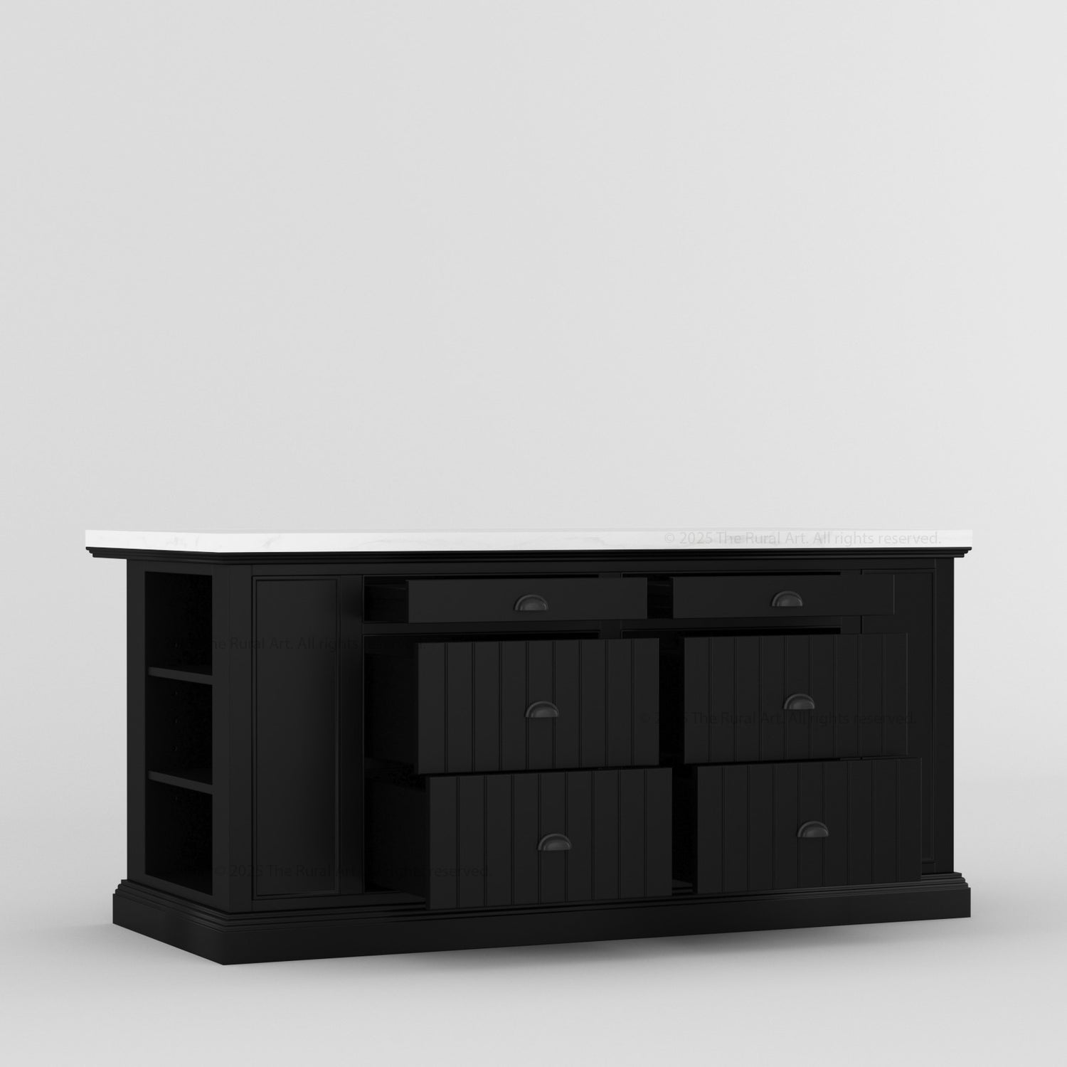 Chester Solid Wood Panelled Kitchen Island