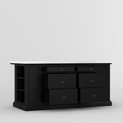 Chester Solid Wood Panelled Kitchen Island