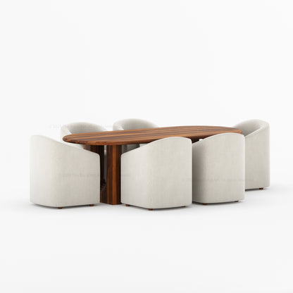 Philadelphia Dining Table &amp; Upholstered Chair Set