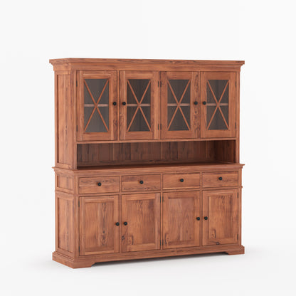 Sherman Solid Wood Buffet with Hutch China Display Cabinet
