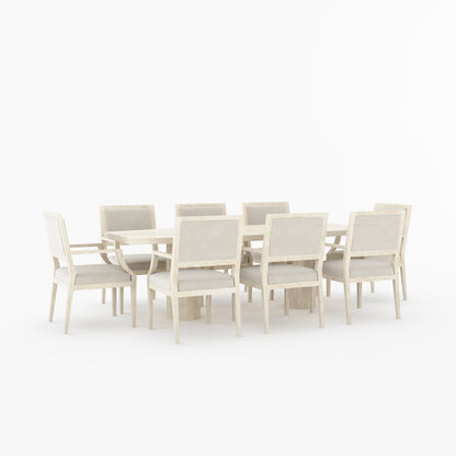 Winslow Solid Wood Oval Dining Table Set with Upholstered Chairs