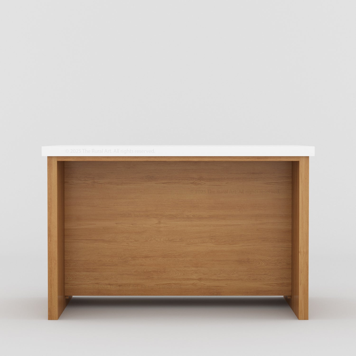 Dothan Solid Wood Kitchen Island with Quartz Top &amp; Seating