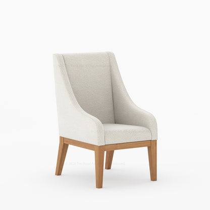 Phoenix Upholstered Dining Armchair With Bouclé Fabric
