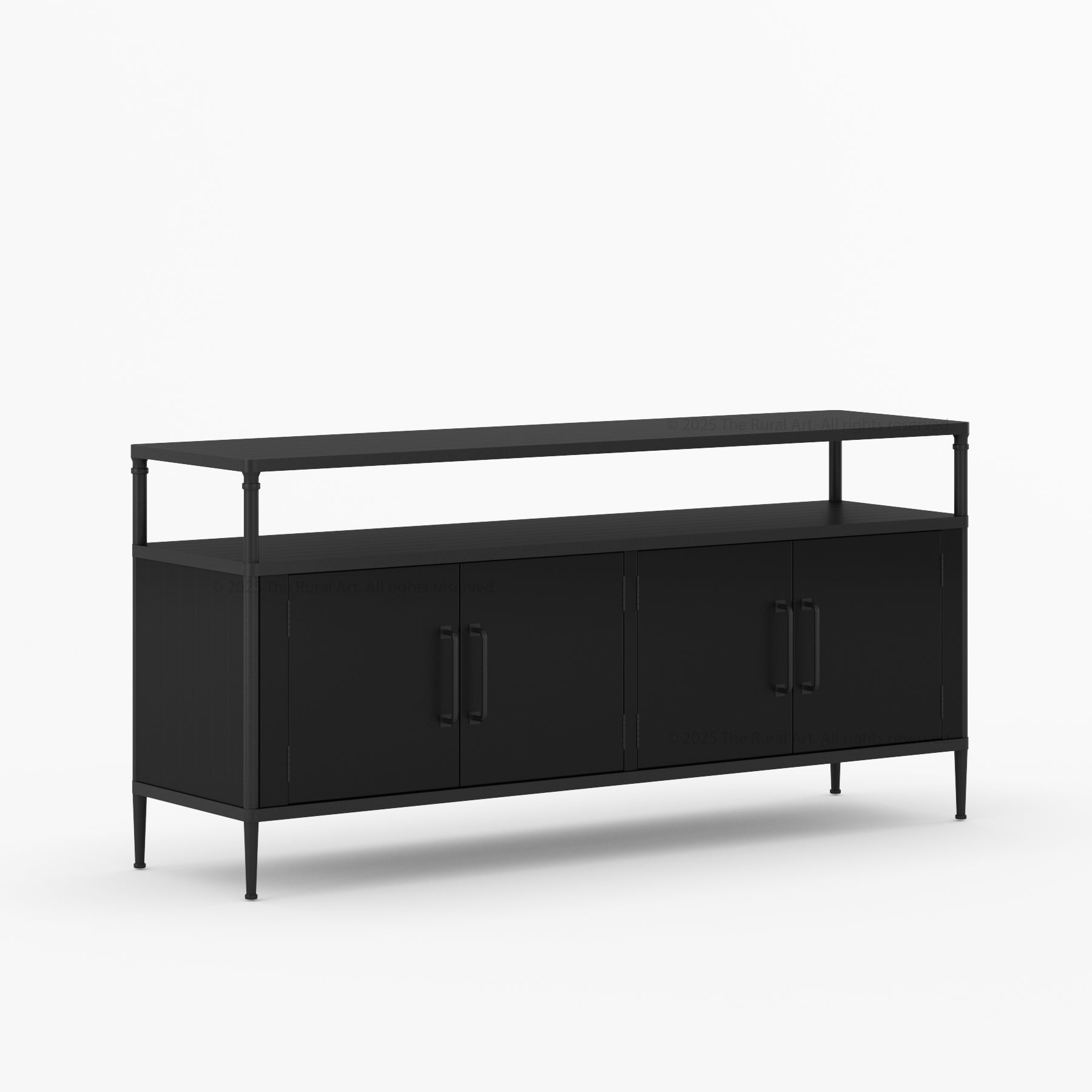 Miami Solid Wood &amp; Iron Sideboard Buffet Console