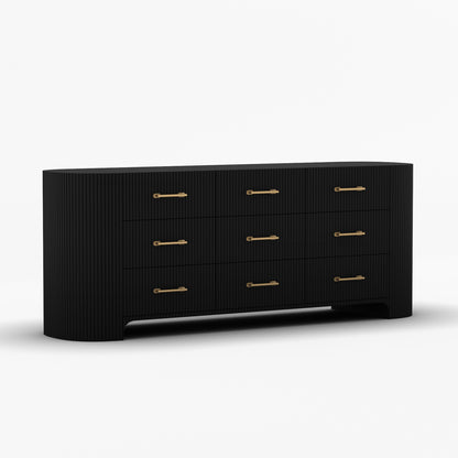 Bartow Fluted Solid Wood Dresser – 5, 6, 7 &amp; 9 Drawer Storage Chest