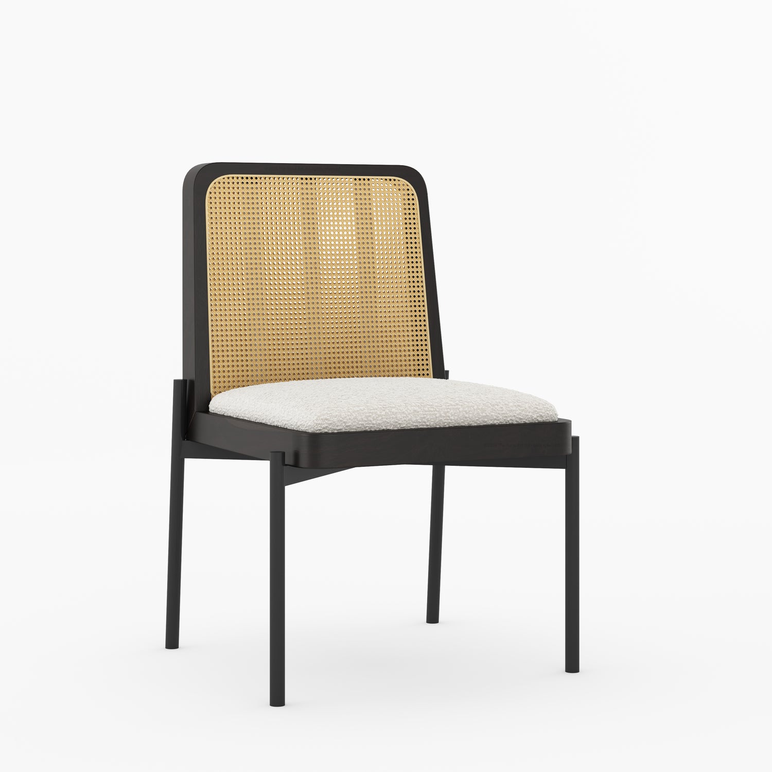 Ozark Modern Cane &amp; Metal Accent Dining Chair