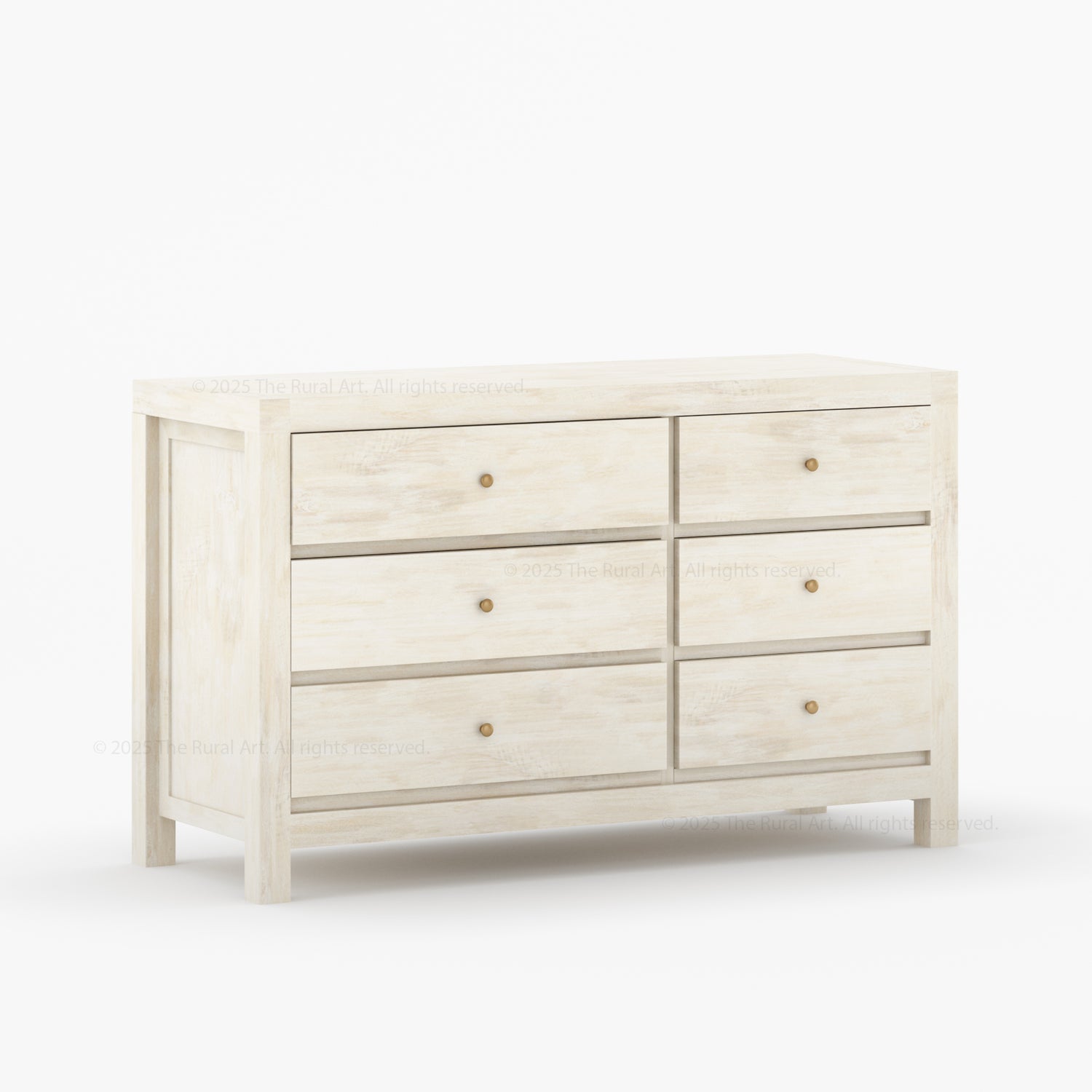 Orlando Solid Wood 6 Drawer Dresser Bedroom Storage