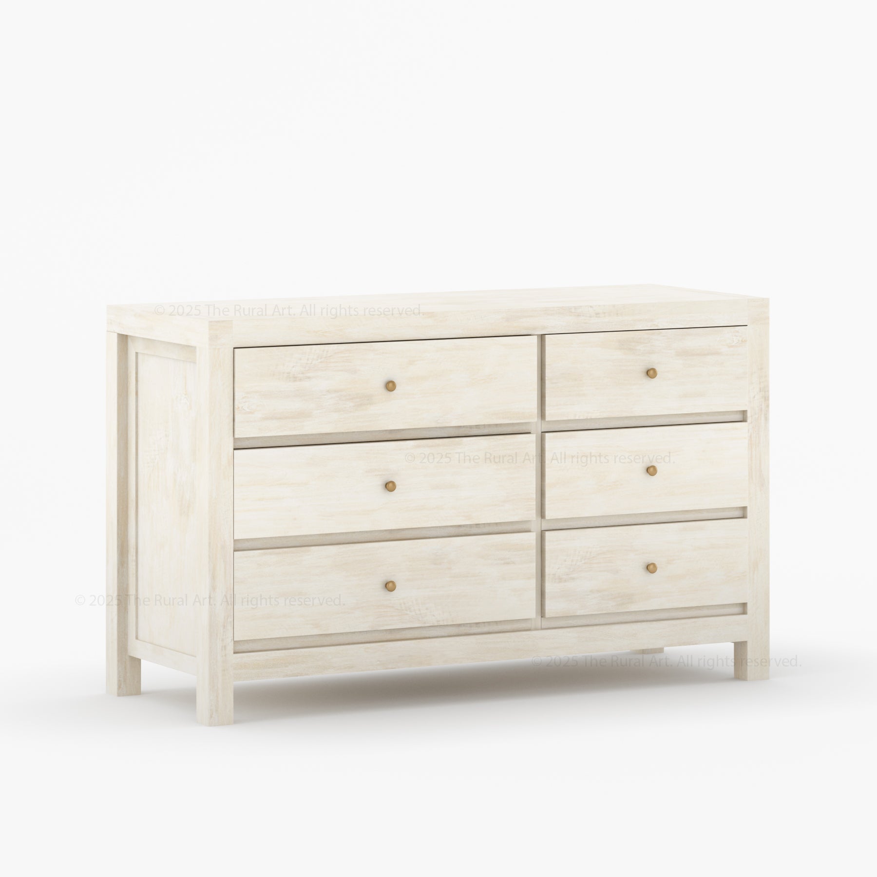 Orlando Solid Wood 6 Drawer Dresser Bedroom Storage