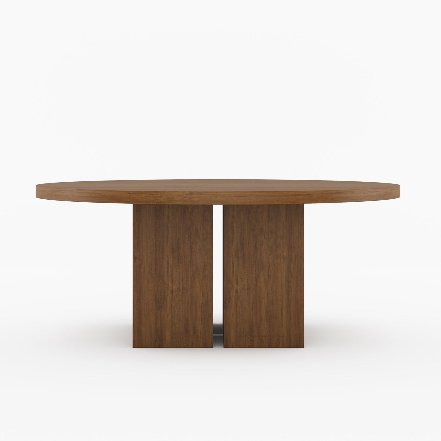 Ozark Round Wooden Pedestal Dining Table with Cane-Back Upholstered Chairs