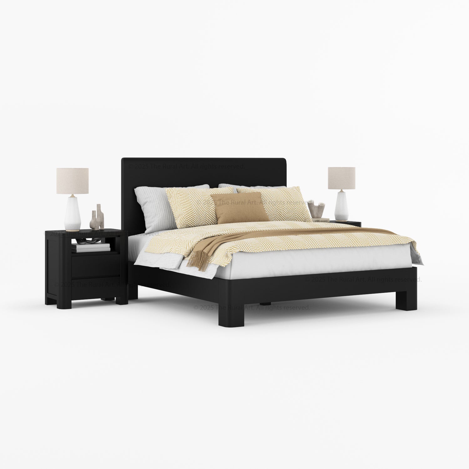 Levittown 6-Piece Solid Wood Bedroom Set with Bed, Bench &amp; Storage