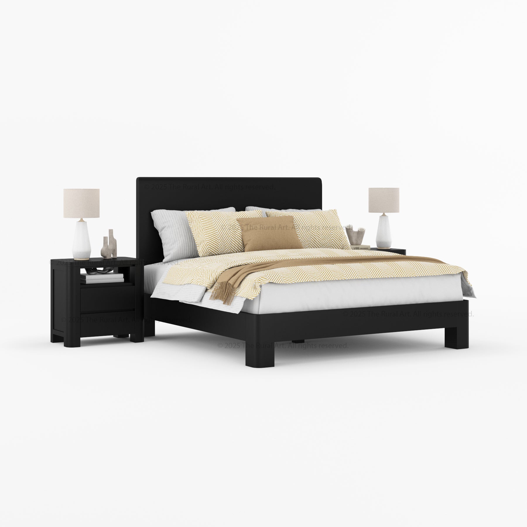 Levittown 6-Piece Solid Wood Bedroom Set with Bed, Bench &amp; Storage
