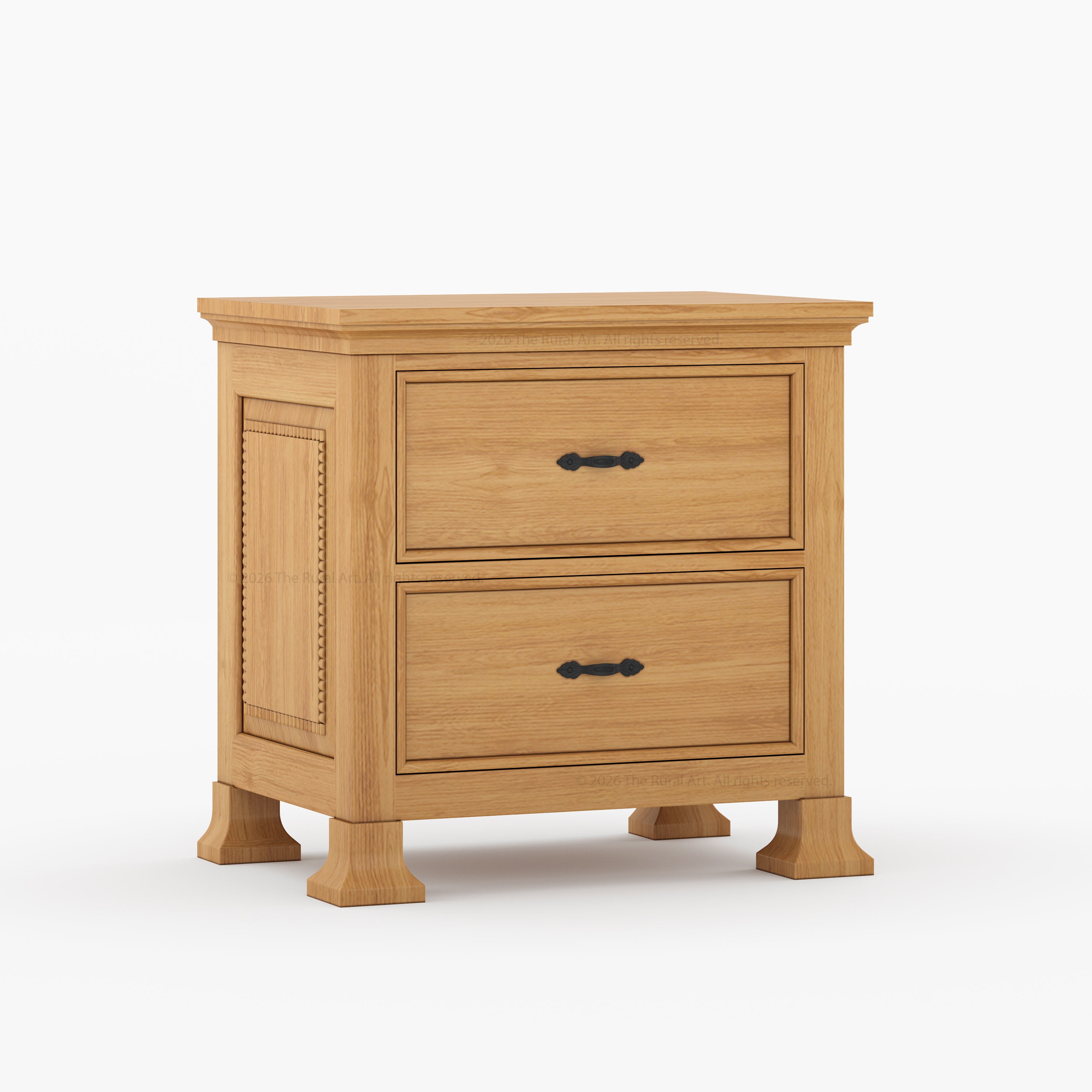 Prescott Grand Heritage Solid Wood Nightstand with Panel Detailing