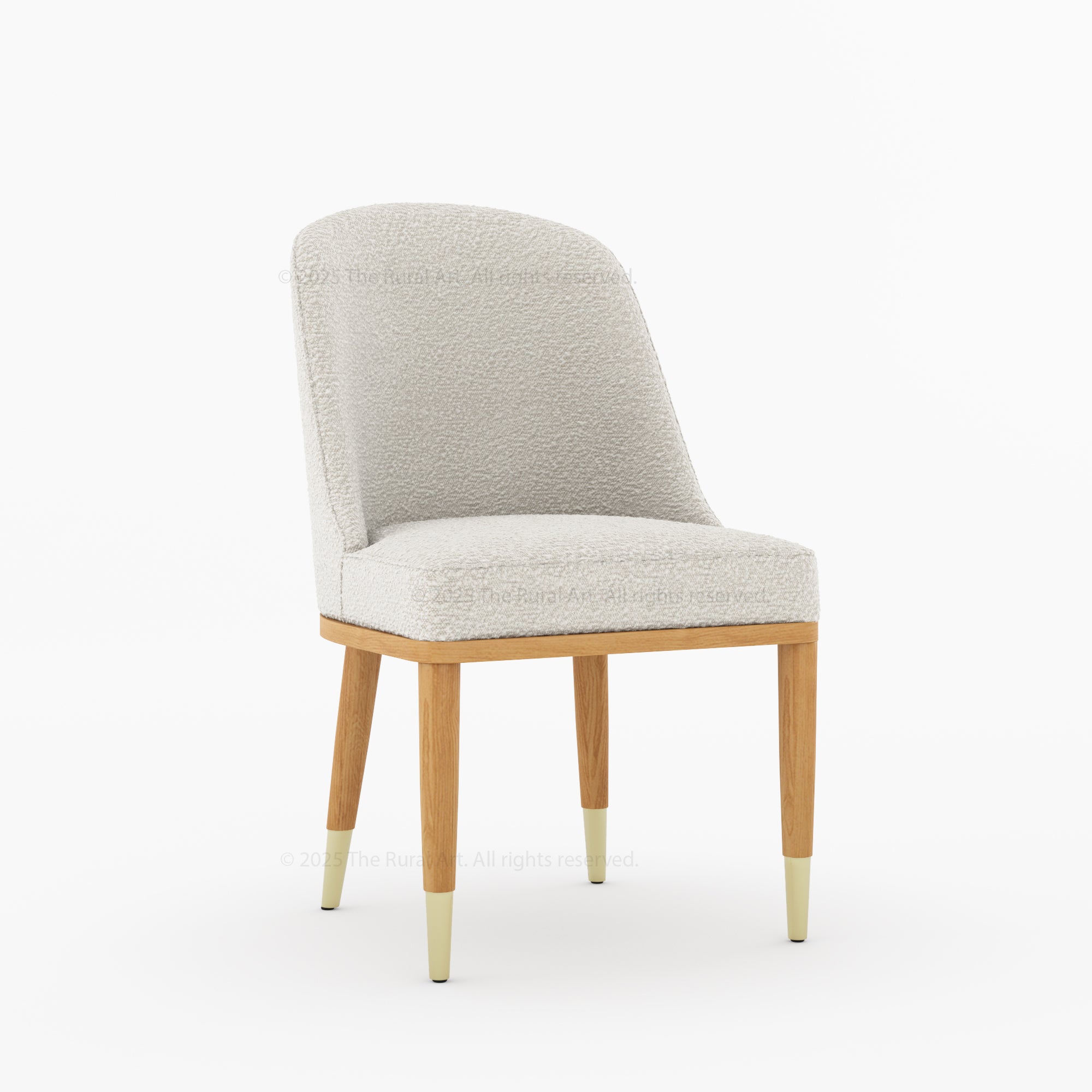 Connersville Upholstered Dining Chair with Brass-Tip Detailing