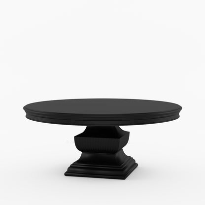 Scottsdale Round Pedestal Solid Wood Dining Table with Sculptural Pedestal