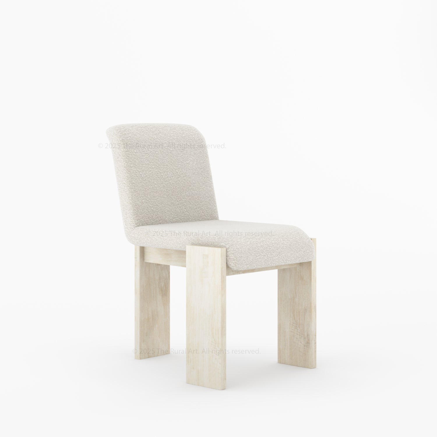 Marion Curved Boucle Upholstered Dining Chair