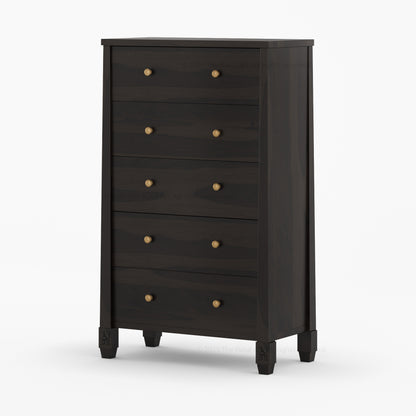 Dothan Solid Wood Dresser with Carved Floral Legs