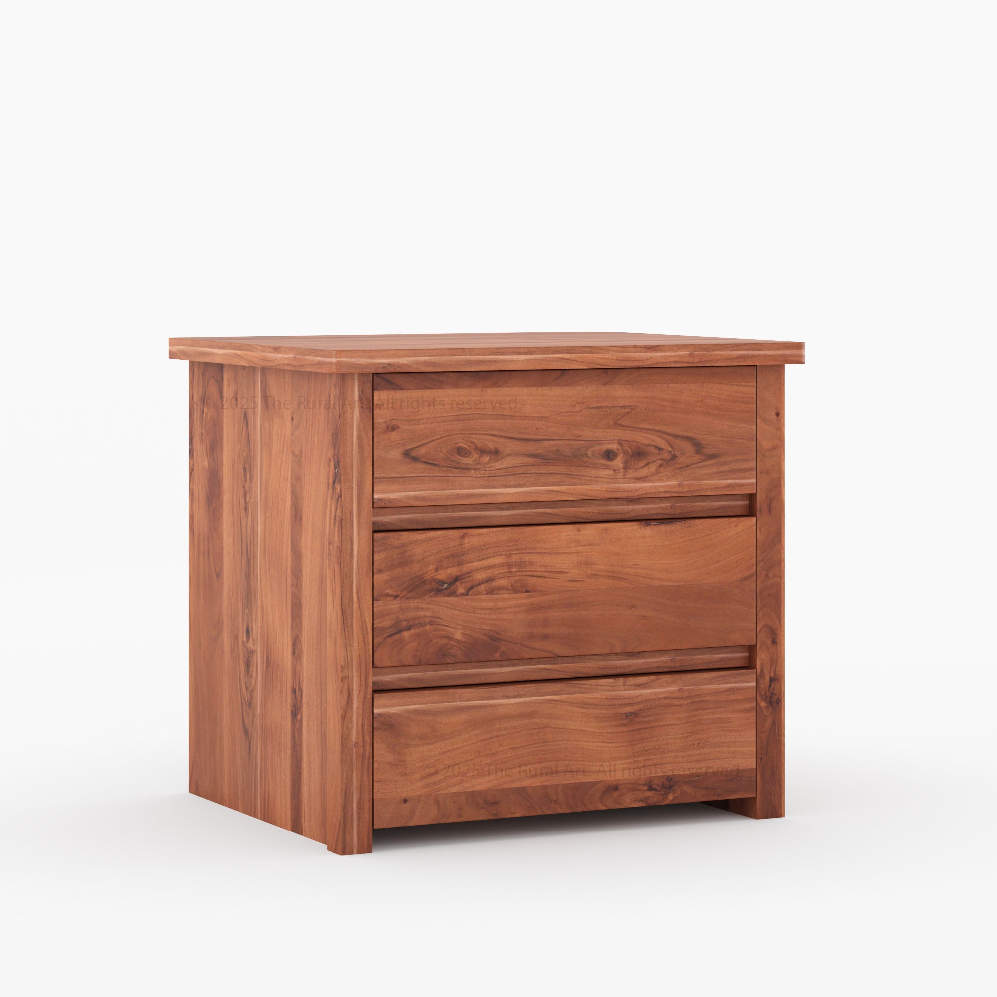 Dallas Modern Solid Wood Nightstand with Clean-Line Drawer Design