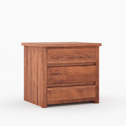 Dallas Modern Solid Wood Nightstand with Clean-Line Drawer Design