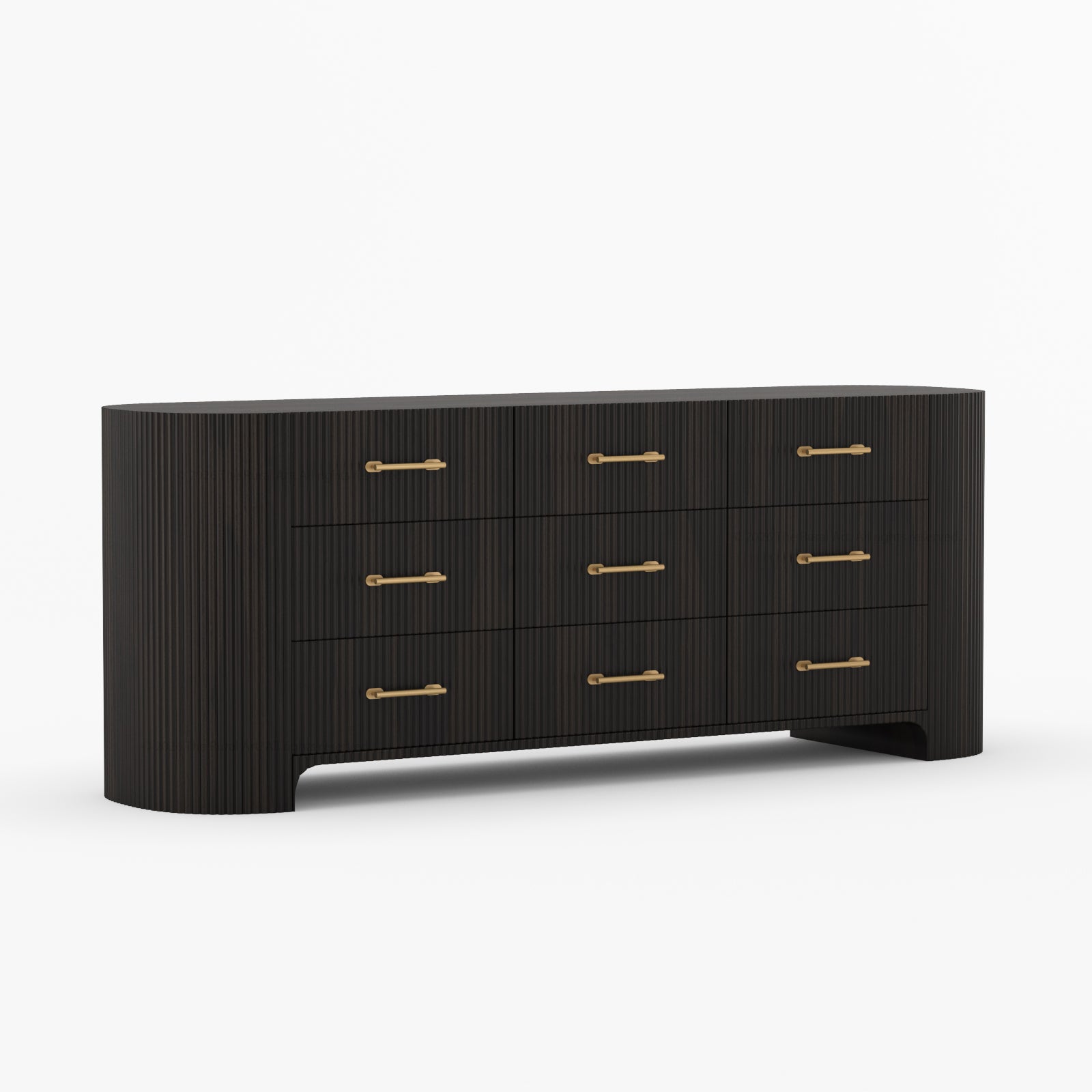 Bartow Fluted Solid Wood Dresser – 5, 6, 7 &amp; 9 Drawer Storage Chest