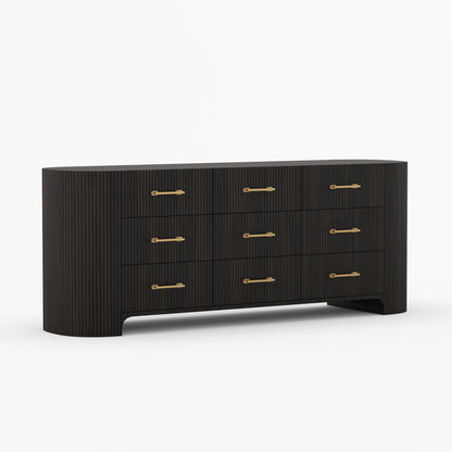 Bartow Fluted Solid Wood Dresser – 5, 6, 7 &amp; 9 Drawer Storage Chest