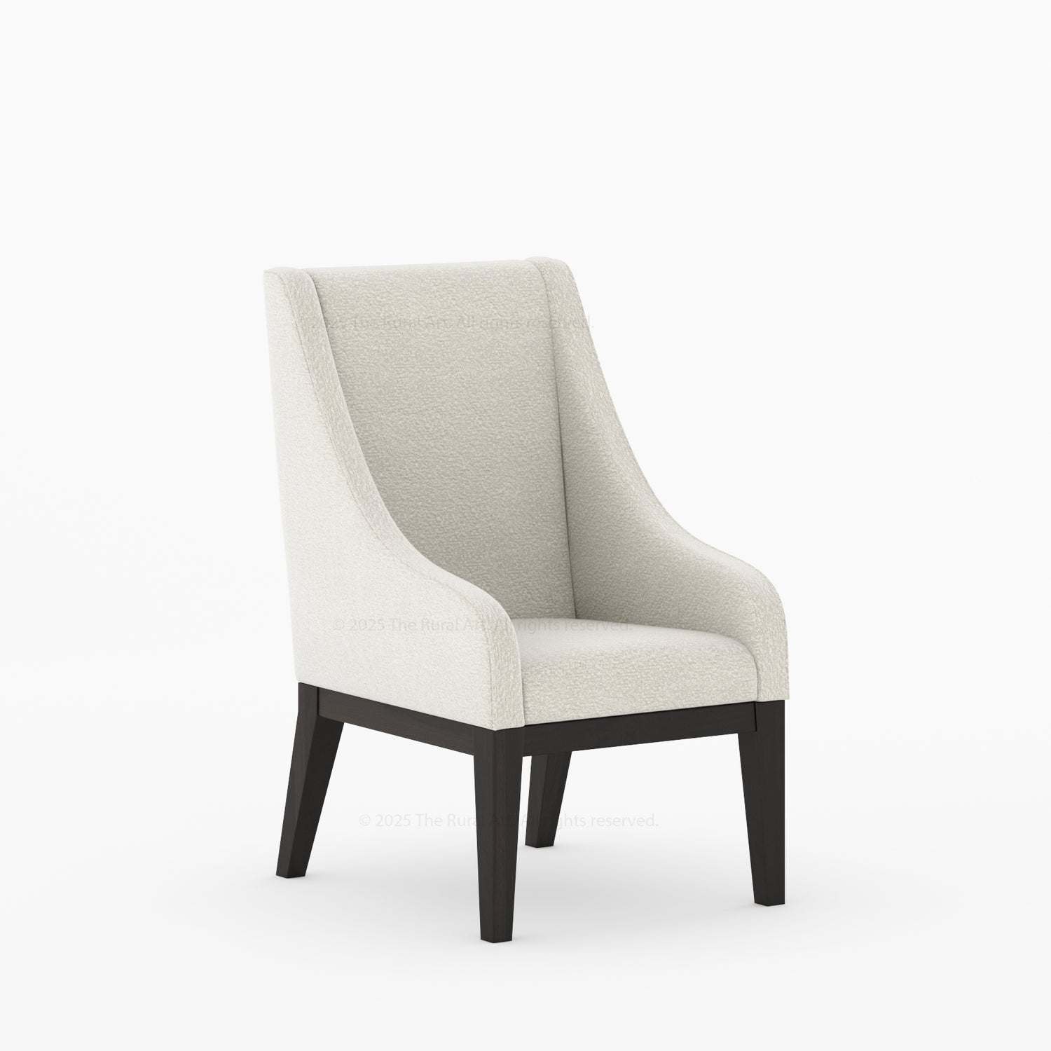 Phoenix Upholstered Dining Armchair With Bouclé Fabric