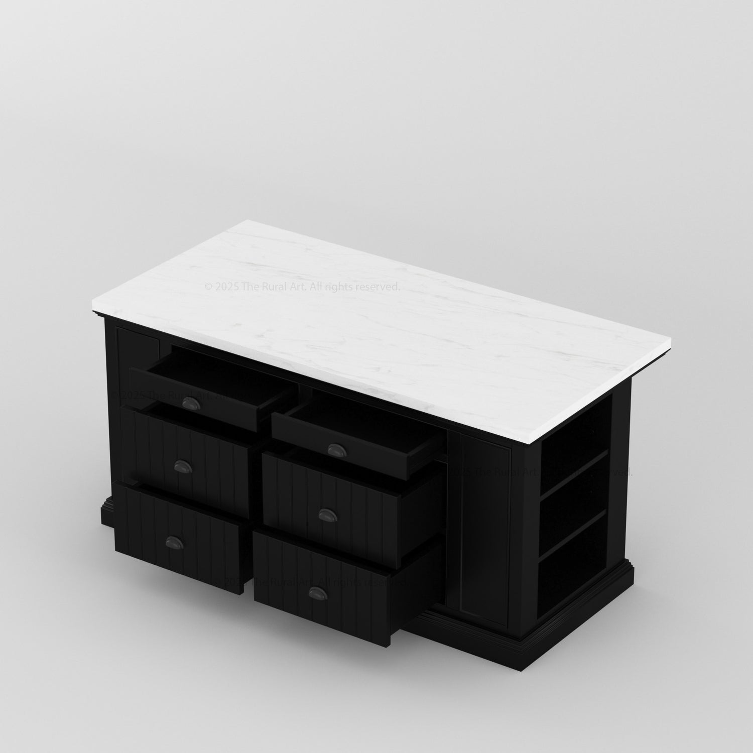 Chester Solid Wood Panelled Kitchen Island