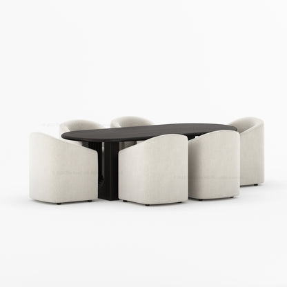 Philadelphia Dining Table &amp; Upholstered Chair Set
