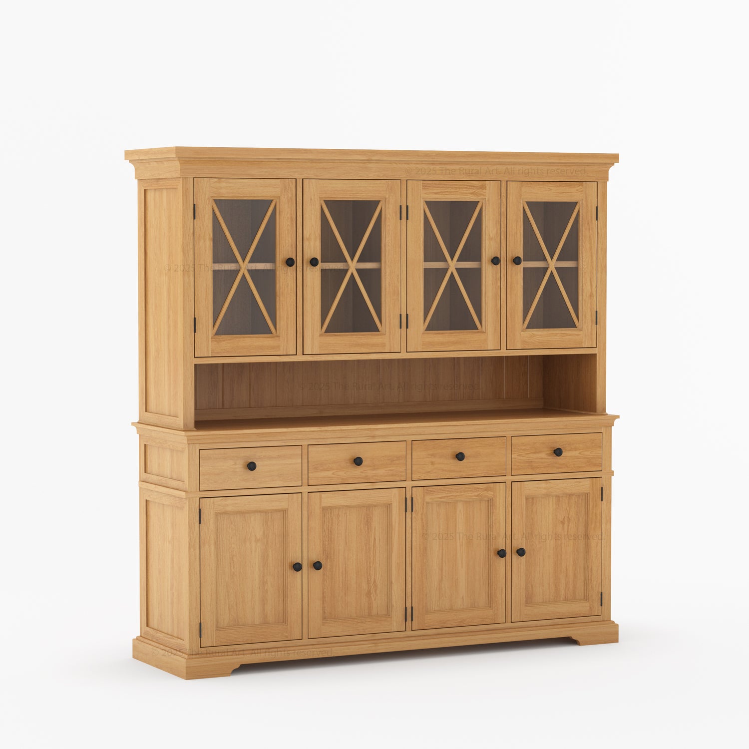 Sherman Solid Wood Buffet with Hutch China Display Cabinet