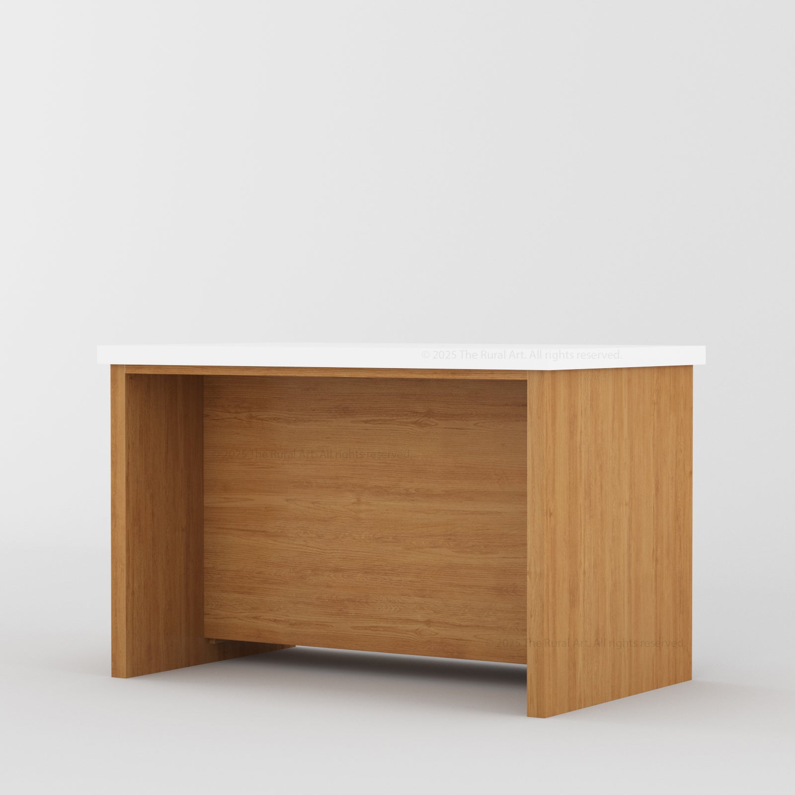 Dothan Solid Wood Kitchen Island with Quartz Top &amp; Seating