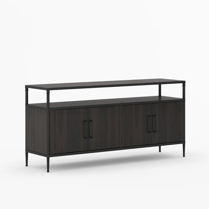 Miami Solid Wood &amp; Iron Sideboard Buffet Console