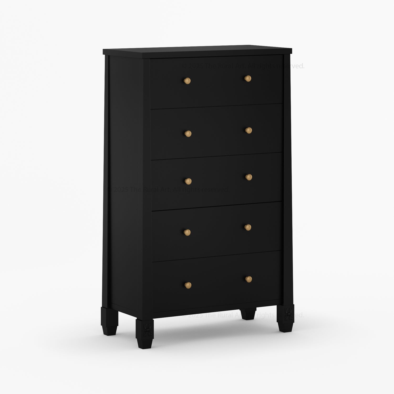 Dothan Solid Wood Dresser with Carved Floral Legs