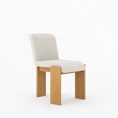 Marion Curved Boucle Upholstered Dining Chair