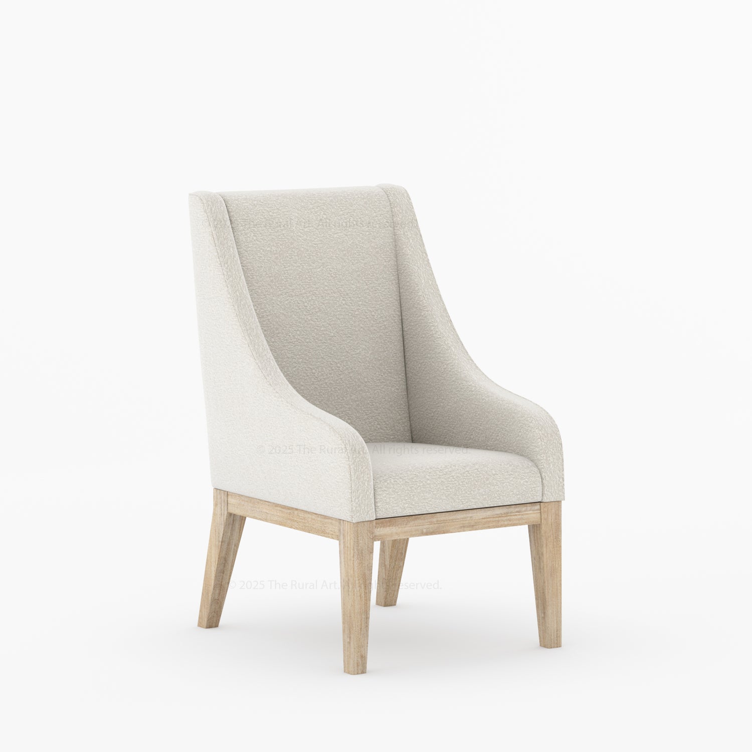 Phoenix Upholstered Dining Armchair With Bouclé Fabric