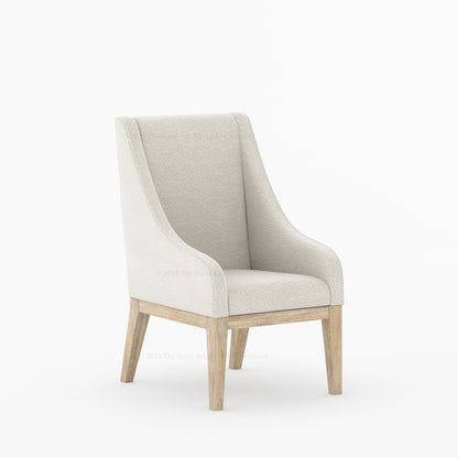 Phoenix Upholstered Dining Armchair With Bouclé Fabric