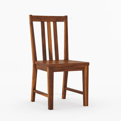Shelbyville Solid Wood Farmhouse Dining Chair with Slatted Back